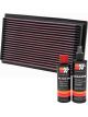 K&N Air Filter 33-2059 + Recharge Kit
