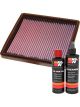 K&N Air Filter 33-2076 + Recharge Kit