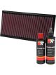 K&N Air Filter 33-2084 + Recharge Kit