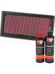 K&N Air Filter 33-2087 + Recharge Kit