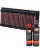 K&N Air Filter 33-2092 + Recharge Kit