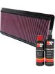K&N Air Filter 33-2111 + Recharge Kit