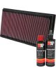 K&N Air Filter 33-2128 + Recharge Kit