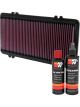 K&N Air Filter 33-2133 + Recharge Kit