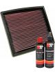 K&N Air Filter 33-2142 + Recharge Kit
