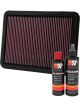 K&N Air Filter 33-2144 + Recharge Kit
