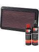 K&N Air Filter 33-2145-1 + Recharge Kit