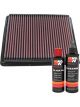 K&N Air Filter 33-2156 + Recharge Kit