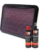 K&N Air Filter 33-2167 + Recharge Kit