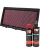 K&N Air Filter 33-2175 + Recharge Kit