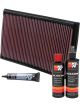 K&N Air Filter 33-2176 + Recharge Kit