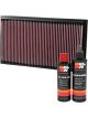 K&N Air Filter 33-2183 + Recharge Kit