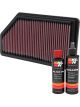 K&N Air Filter 33-2200 + Recharge Kit