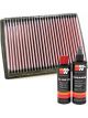 K&N Air Filter 33-2222 + Recharge Kit