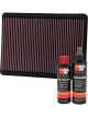 K&N Air Filter 33-2233 + Recharge Kit