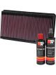 K&N Air Filter 33-2248 + Recharge Kit