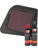 K&N Air Filter 33-2251 + Recharge Kit