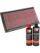 K&N Air Filter 33-2255 + Recharge Kit