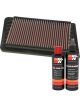 K&N Air Filter 33-2261 + Recharge Kit