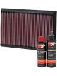 K&N Air Filter 33-2272 + Recharge Kit
