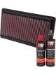 K&N Air Filter 33-2278 + Recharge Kit