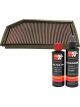 K&N Air Filter 33-2280 + Recharge Kit