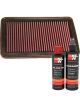 K&N Air Filter 33-2282 + Recharge Kit