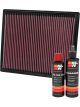 K&N Air Filter 33-2286 + Recharge Kit