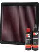 K&N Air Filter 33-2298 + Recharge Kit