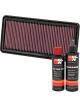 K&N Air Filter 33-2299 + Recharge Kit