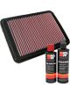 K&N Air Filter 33-2312 + Recharge Kit