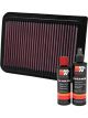 K&N Air Filter 33-2360 + Recharge Kit