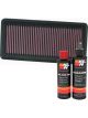 K&N Air Filter 33-2371 + Recharge Kit