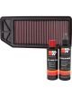 K&N Air Filter 33-2379 + Recharge Kit