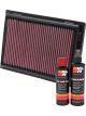 K&N Air Filter 33-2381 + Recharge Kit
