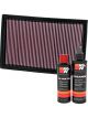 K&N Air Filter 33-2384 + Recharge Kit