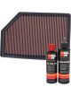 K&N Air Filter 33-2388 + Recharge Kit