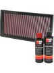 K&N Air Filter 33-2405 + Recharge Kit