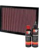 K&N Air Filter 33-2406 + Recharge Kit