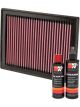 K&N Air Filter 33-2409 + Recharge Kit