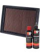 K&N Air Filter 33-2414 + Recharge Kit