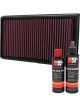 K&N Air Filter 33-2424 + Recharge Kit