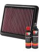 K&N Air Filter 33-2433 + Recharge Kit