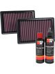 K&N Air Filter 33-2445 + Recharge Kit