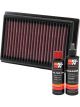 K&N Air Filter 33-2485 + Recharge Kit