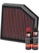 K&N Air Filter 33-2491 + Recharge Kit