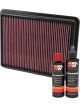 K&N Air Filter 33-2493 + Recharge Kit