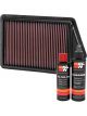 K&N Air Filter 33-2498 + Recharge Kit