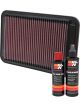 K&N Air Filter 33-2672 + Recharge Kit