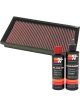 K&N Air Filter 33-2705 + Recharge Kit